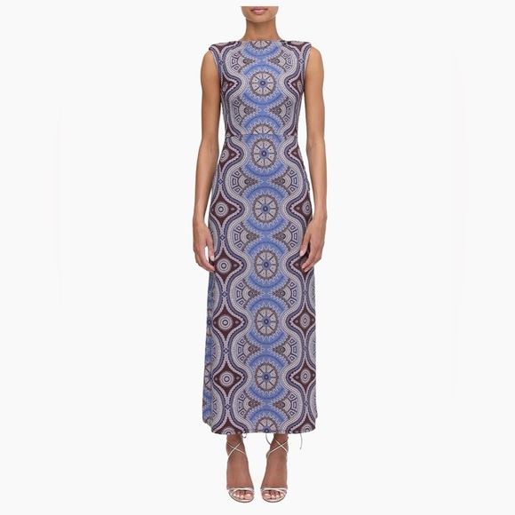 Hill House Dresses & Skirts - NWT Hill House Sloane Dress Brown Medallion Cobalt